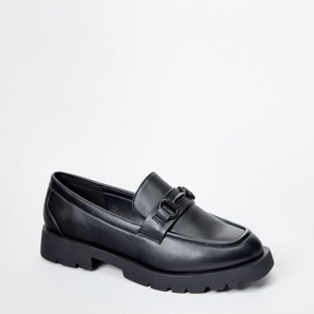 JustFab Frankie Flat Loafer in Black